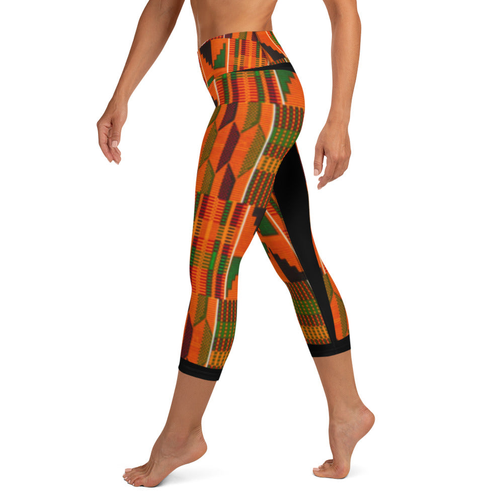 Kente Yoga Capri Leggings